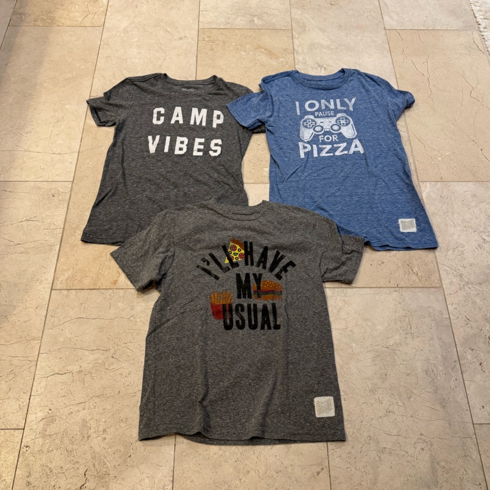 Kids Graphic T-Shirts - Gray and Blue